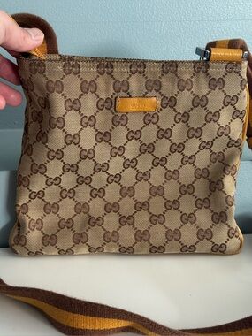 Gucci Brown Monogram Small Crossbody Bag
